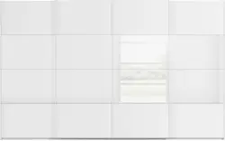 Goossens kledingkast finca combi glans mat glas wit hoogwaardig meubelplaat - 8244416-{merk}-finca-combi-sts-wit-schuifdeuren-02